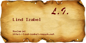 Lind Izabel névjegykártya